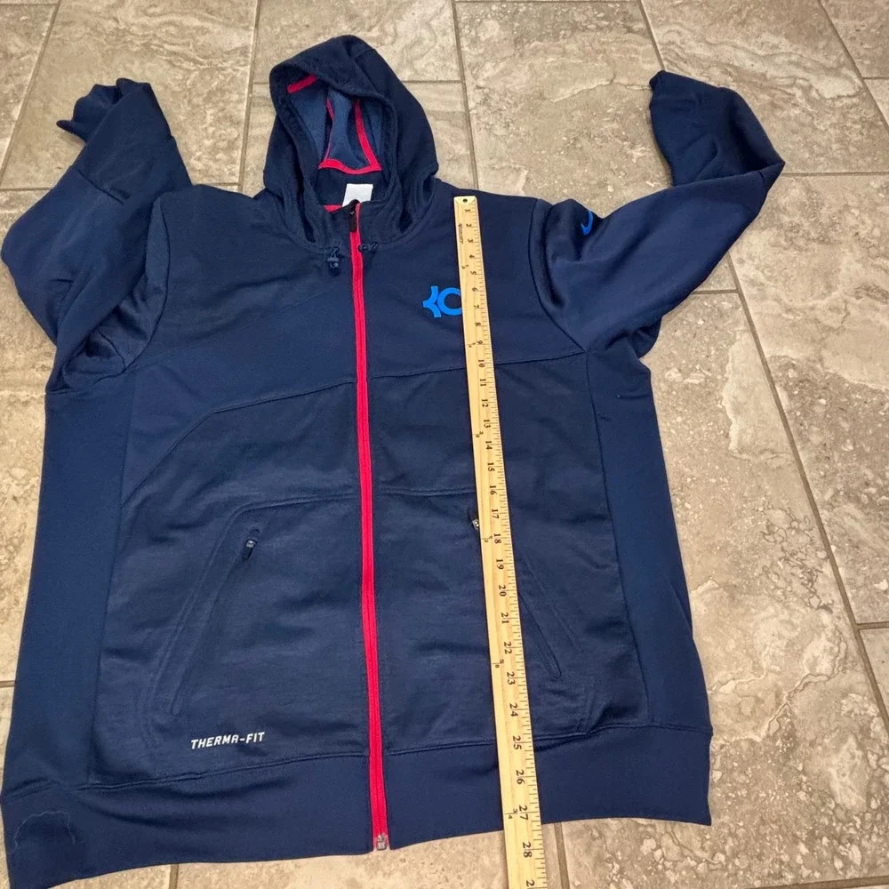 Nike KD Kevin Durant Therma-FIT Full Zip‎ Hoodie Mens XL Navy Blue 618297-410
